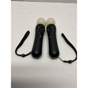 Sony PlayStation Move Motion Controllers With Straps